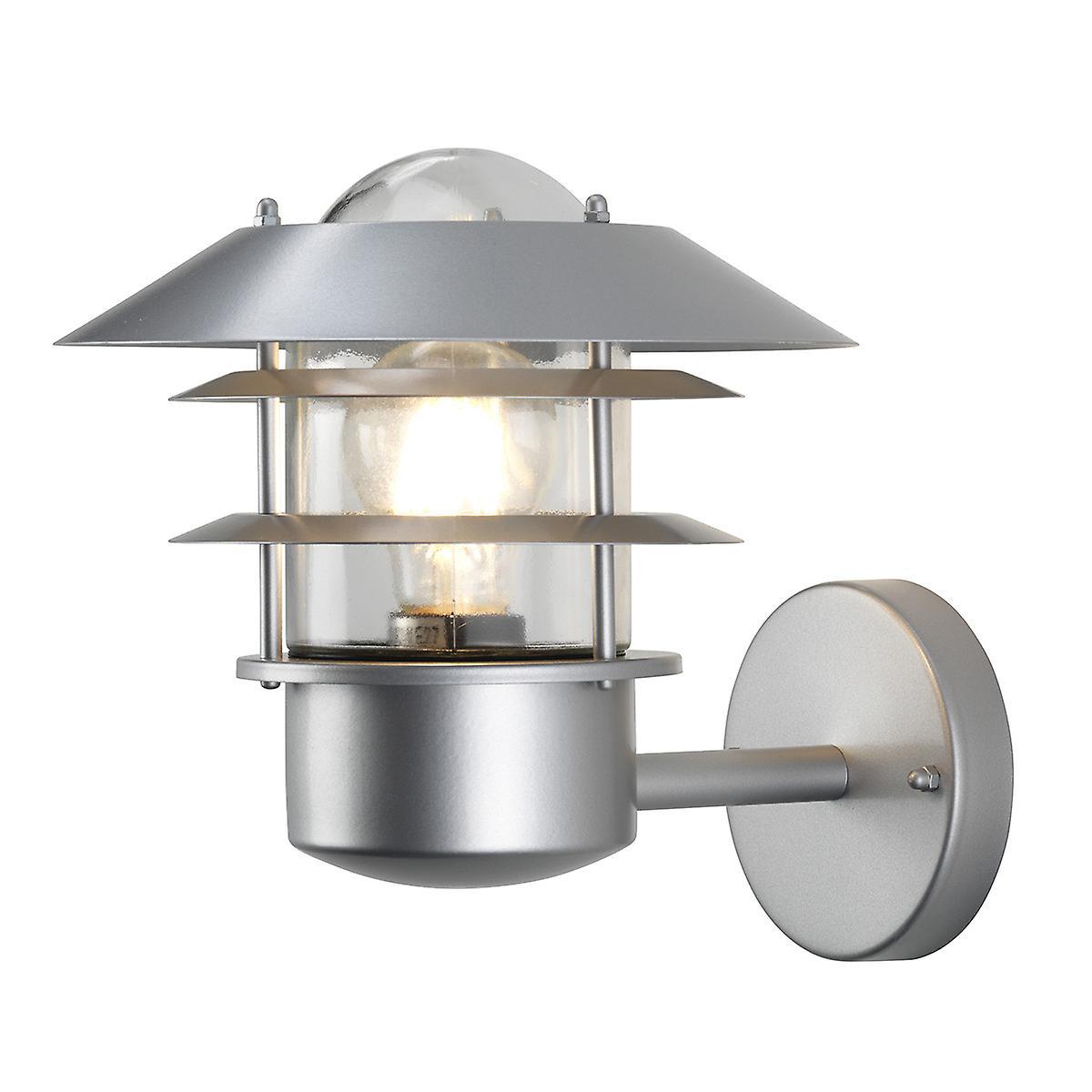 Helsingor 1 Light Outdoor Wall Lantern Light Silver 304 SS IP44 E27