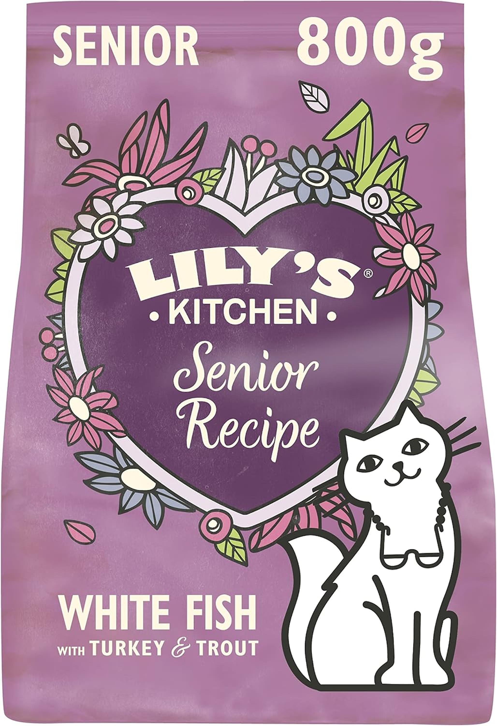 Lilys Kitchen Senior Recipe White Fish with Turkey and Trout Dry Cat Food 800g