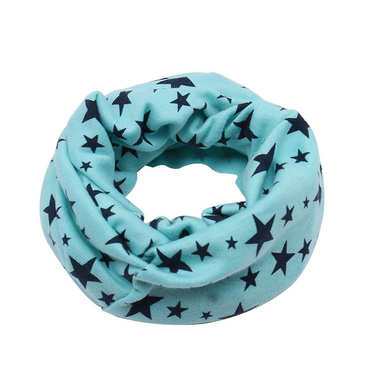 Slowmoose Infant / Winter Warm Neckerchief Stars Print Scarves Blue