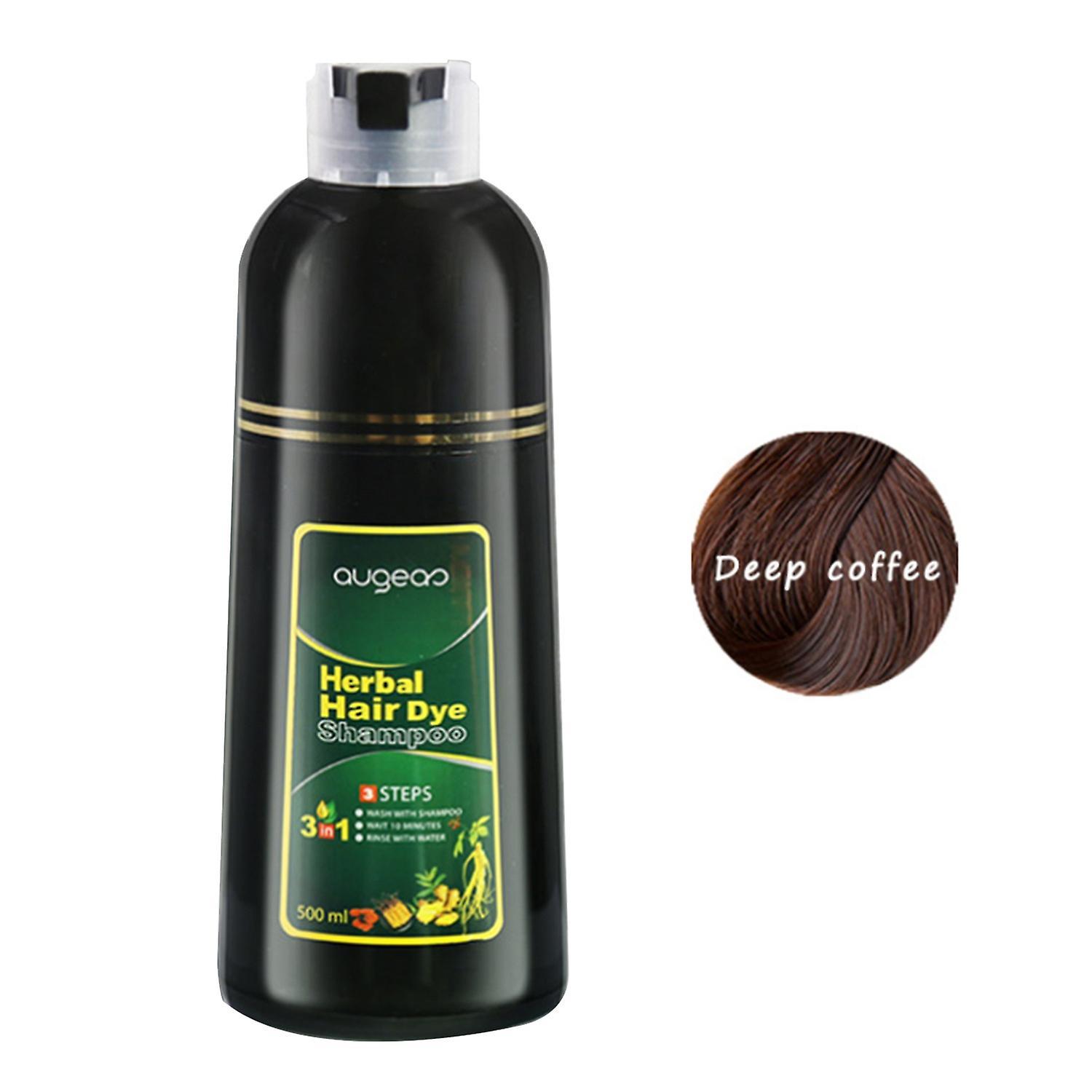 Augeas 500ml Foam Herbal Hair Dye Shampoo Mild Non-irritating Natural Long-lasting No Black Scalp Ha