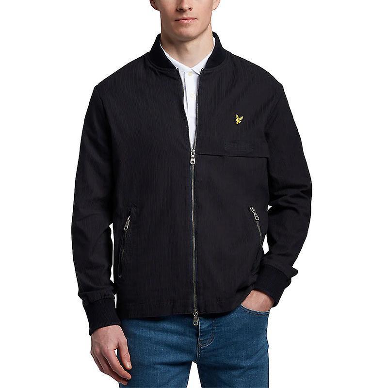 Lyle & Scott Lyle Scott Mens Bomber Jacket Over Shirt Retro Top Summer Navy M