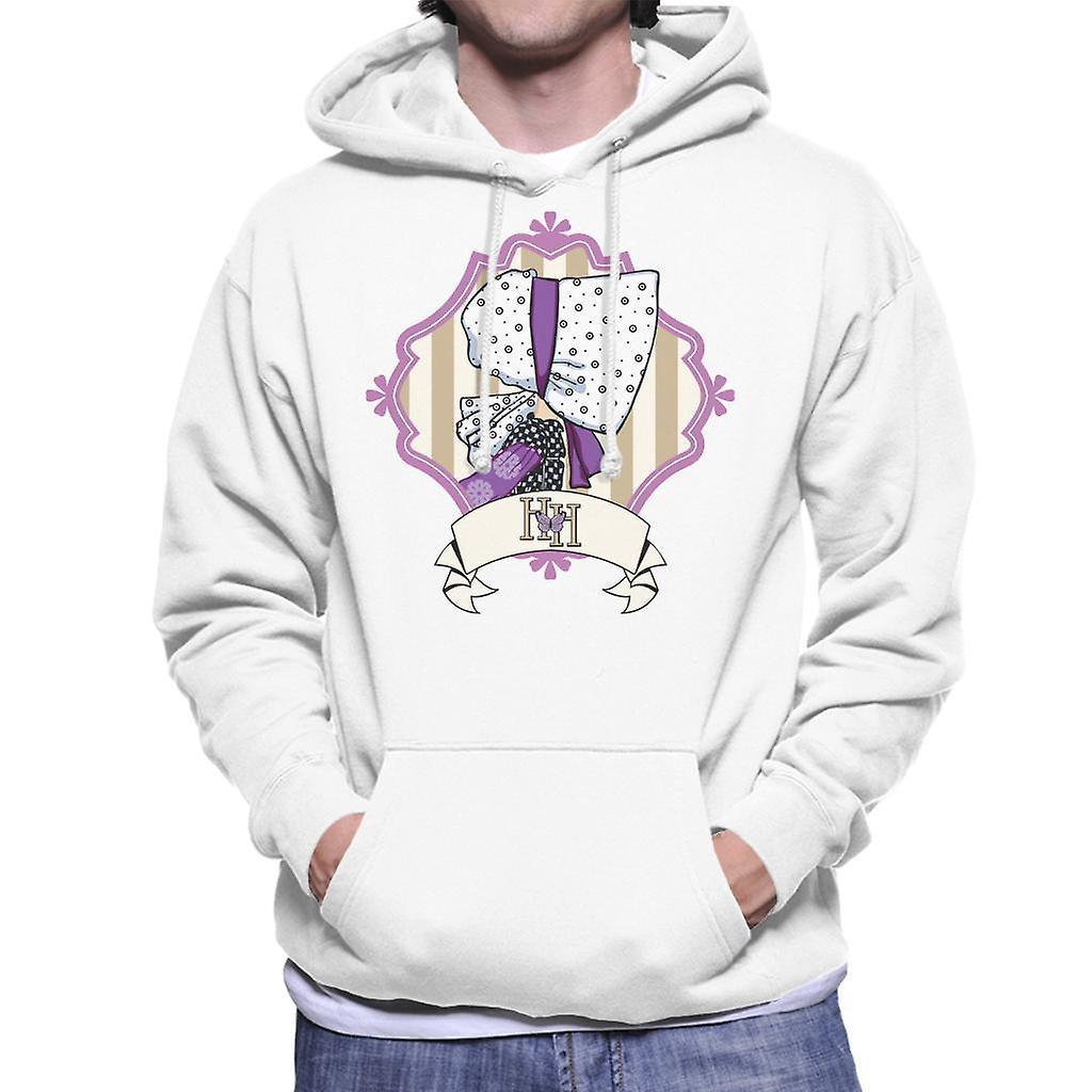 Holly Hobbie Bonnet Side Profile Men's Hooded Sweatshirt White Large