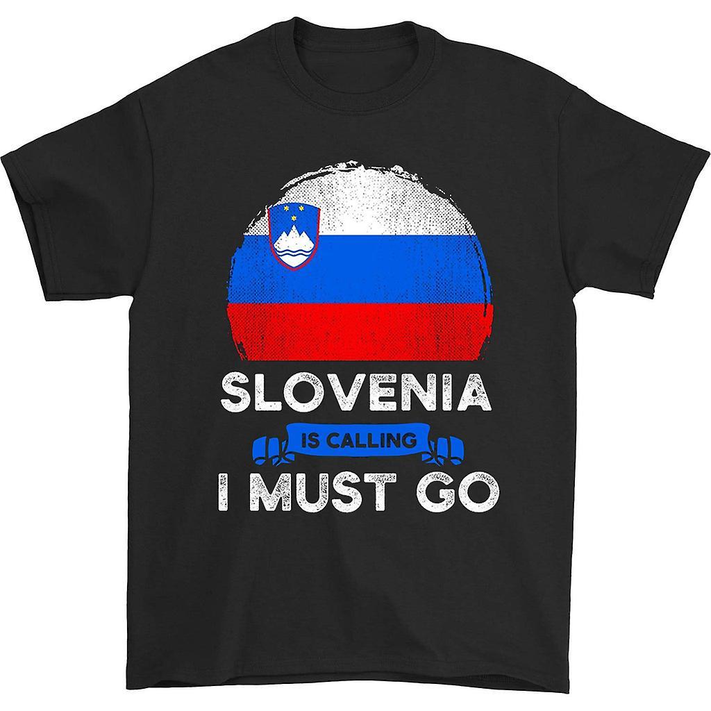 HISHARK Slovania is calling i must go t-shirt Black M