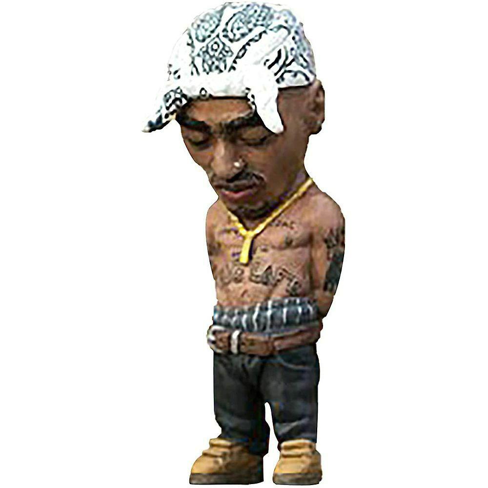 Vicbuy Statue Legend Commemorative Sculpture Desktop Decorations Tupac White