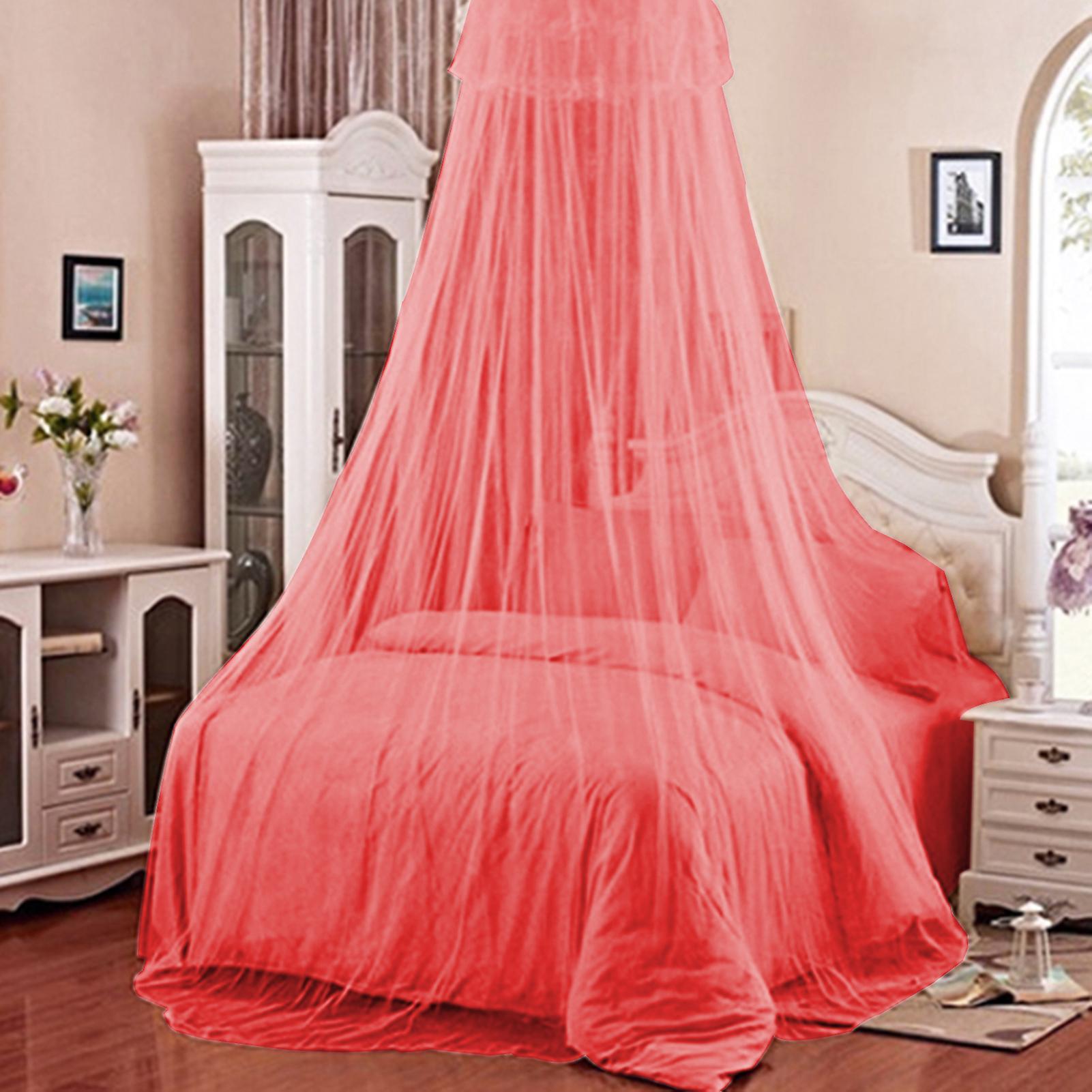 Aislerbee Elegant Lace Insect Bed Canopy Netting Curtain Round Dome Mosquito Net Bedding Red 60cm by 260cm by 850cm