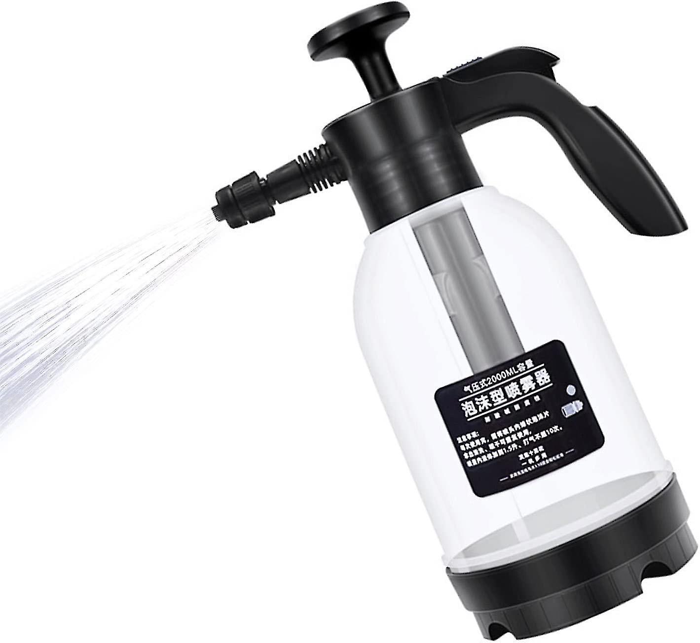 Tianzun Car Wash Hand Pump Sprayer, 2l Pump Action Pressure Sprayer Bottle, Car Wash Foam Sprayer, Car Cleaning Tools