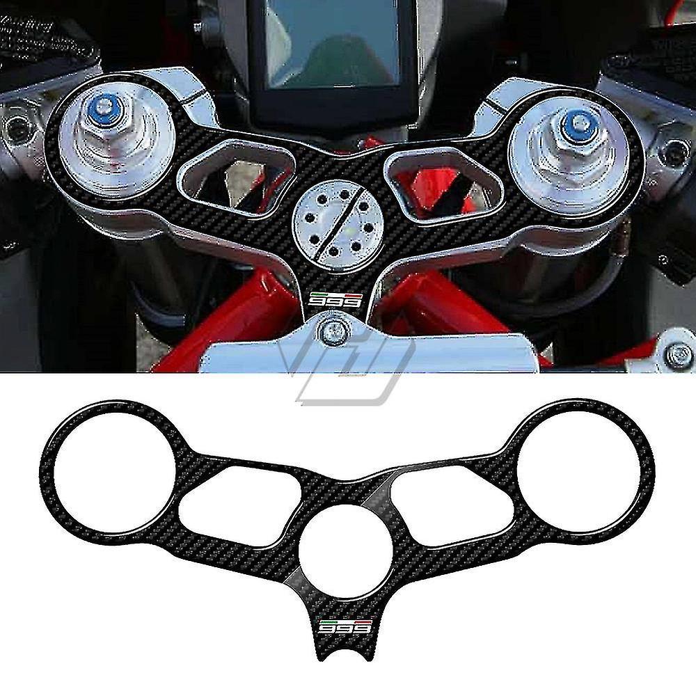 Tianzun 3d Carbon-look Upper Triple Yoke Protector Tank Pad Case For Ducati 999 Models