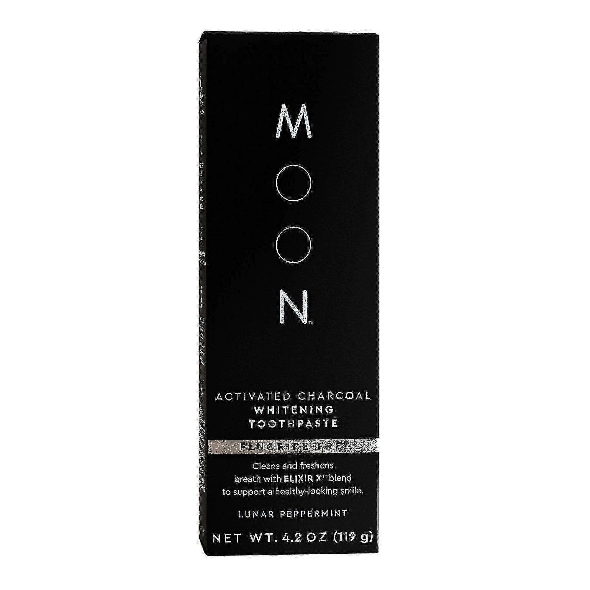 Moon activated charcoal whitening toothpaste, lunar peppermint, 4.2 oz