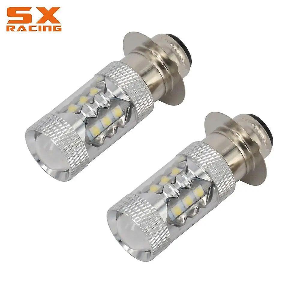 Begleri 80w 2pcs Led Headlight Bulb For Yamaha Big Bear Warrior Banshee Kodiak Grizzly Rhino Ttr Yfz Yfm 225 250 350 400 450 600 660 700 WHITE