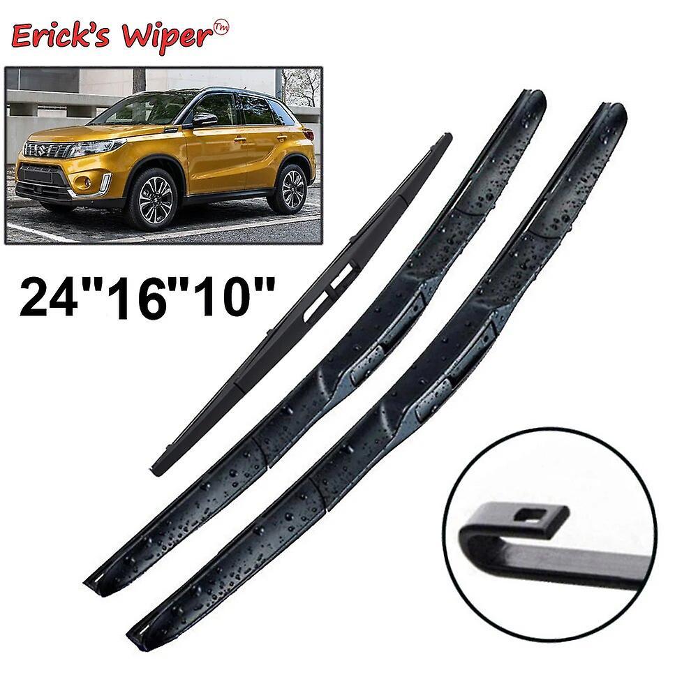 Bicaco Wiper Front & Rear Wiper Blades Set For Suzuki Vitara Mk4 2015 - 2023 Windshield Windscreen Window Brushes 24"+16"+10"