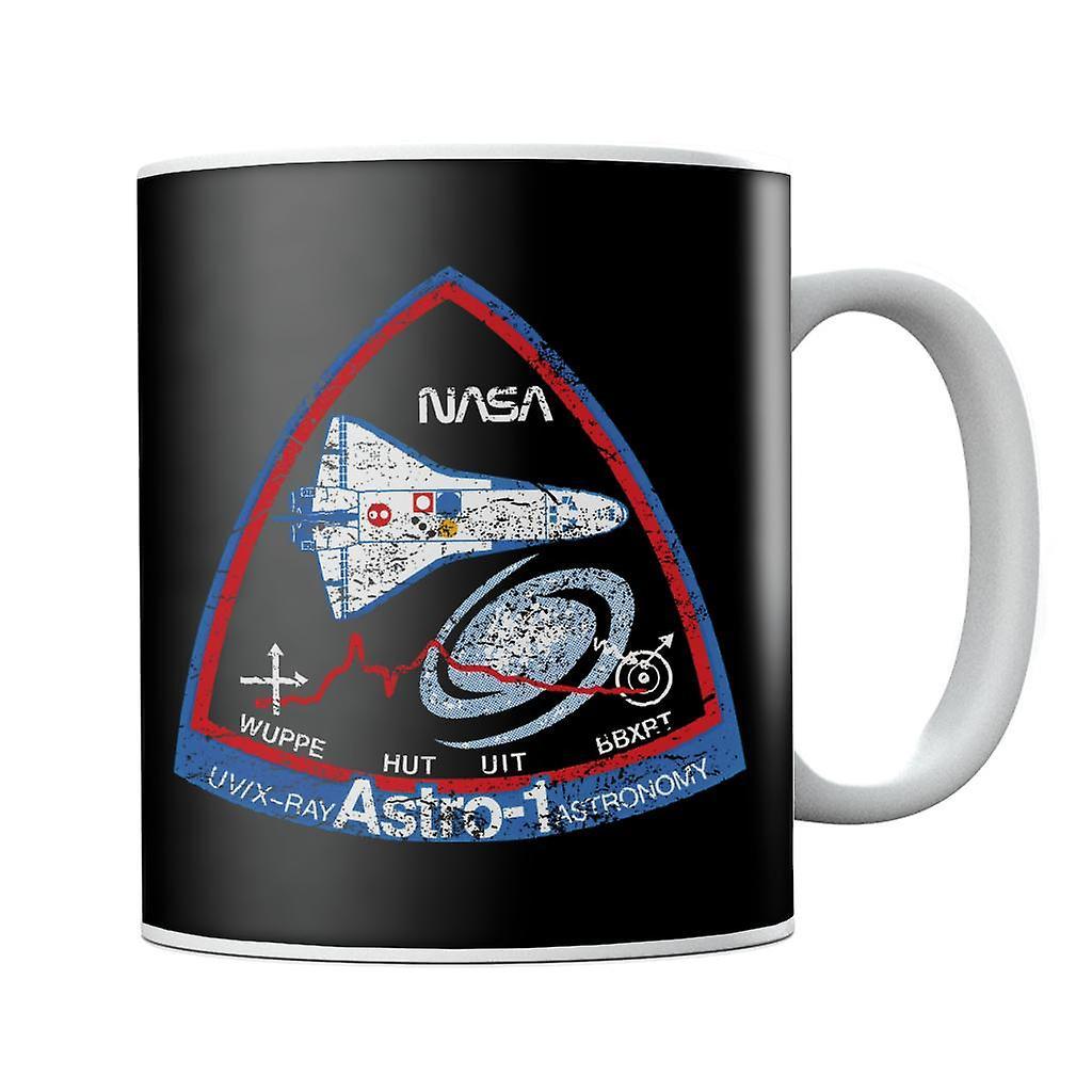 NASA ASTRO 1 Observatory STS 35 Mission Badge Distressed Mug Black 10oz