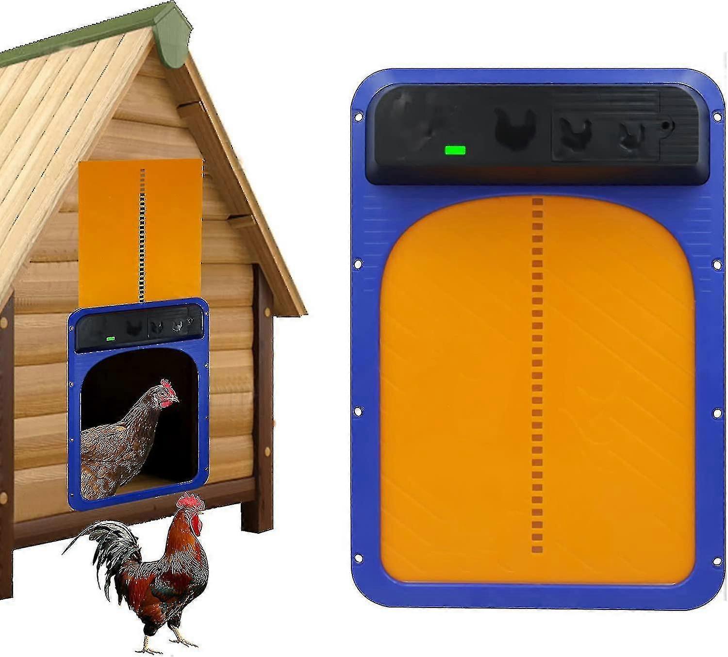 LINCMAN Kryc-automatic Chicken Coop Door, Automatic Chicken Door, Chicken Coop Door, Light Sensing Chicken Door, Chicken Coop Accessories