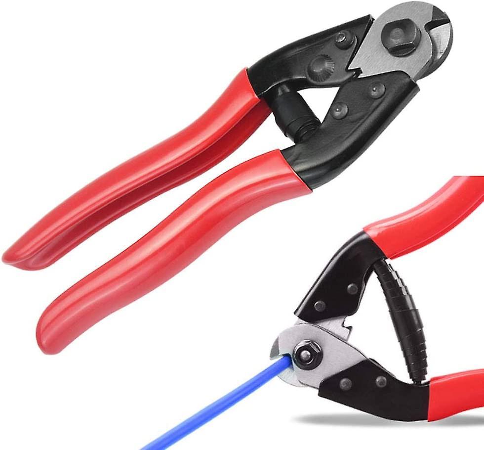 Augro Cable Cutters Wire Rope And Wire Cutters With Soft Grip Handles 190mm Steel Cable Wire Cutters For Bicycle Brake Shifter Cable Repair Tool, C...