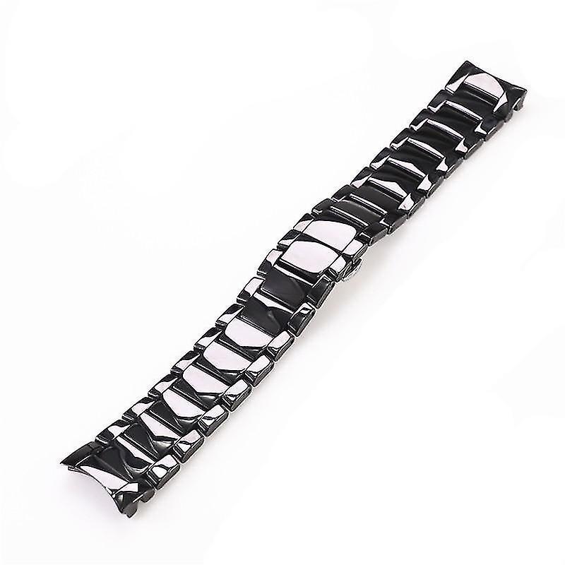 Xmaid 22mm 24mm Black Smooth Frosted Matte Ceramic Strap For Armani Ar1451 Ar1452 Ar1475 Ar1474 Man Watch Wristband Bracelet Band Belt