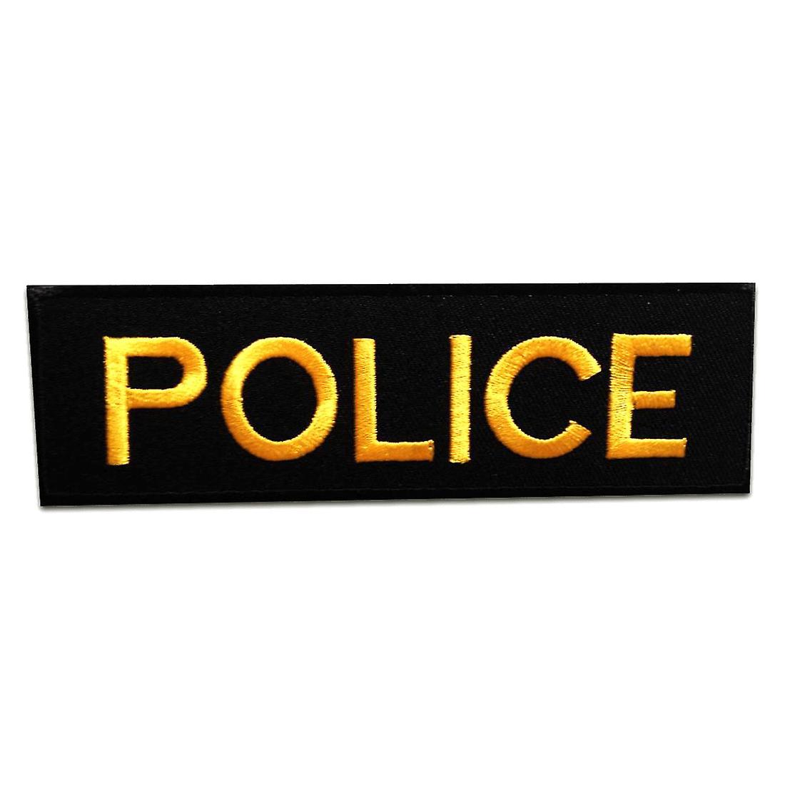 Catch the Patch Patch / iron-on patch - POLICE Police Logo - black - 12.5 x 4 cm - Patches