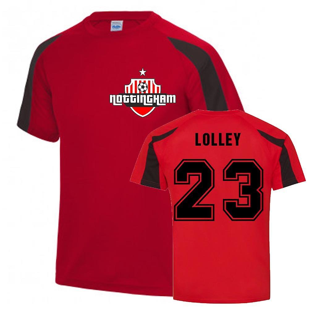 UKSoccerShop Joe Lolley Nottingham Forest Sports Training Jersey (Red) XXL (50-52 inch)