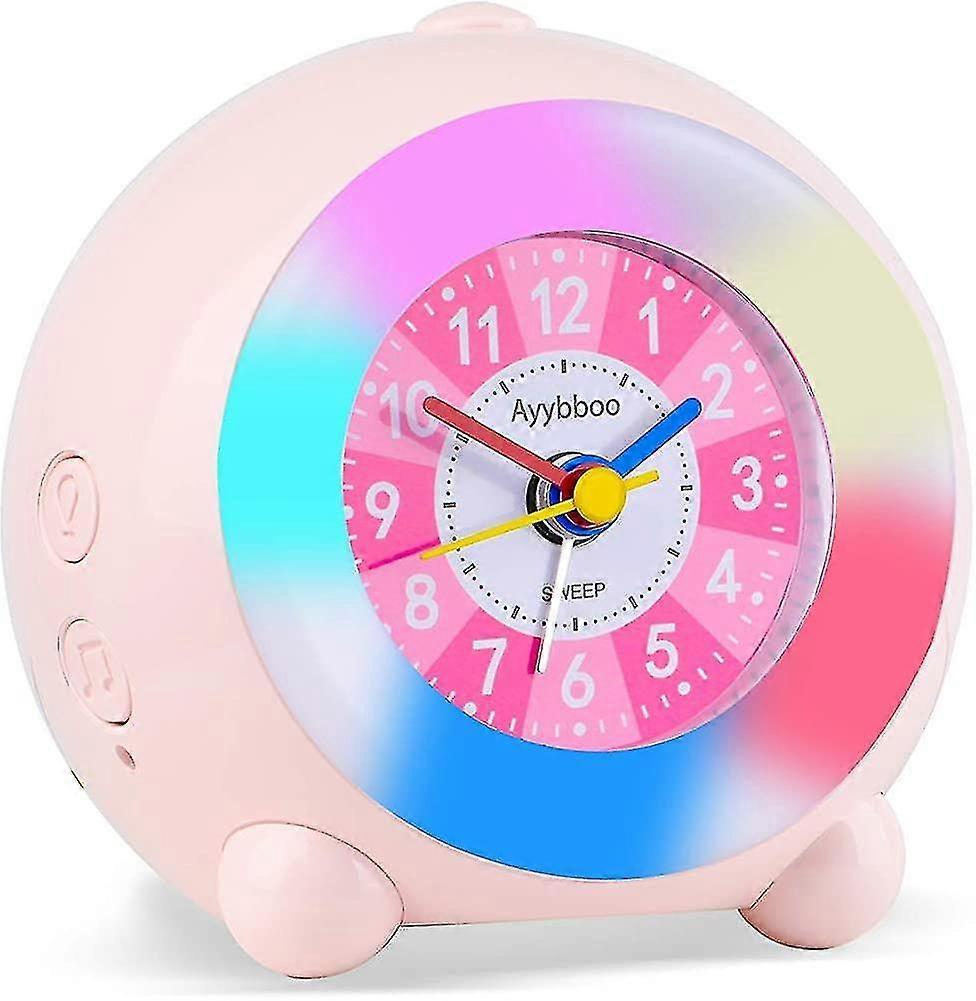 Jeek Analog Children's Alarm Clock, Analog Alarm Clock Without Ticking Led Color