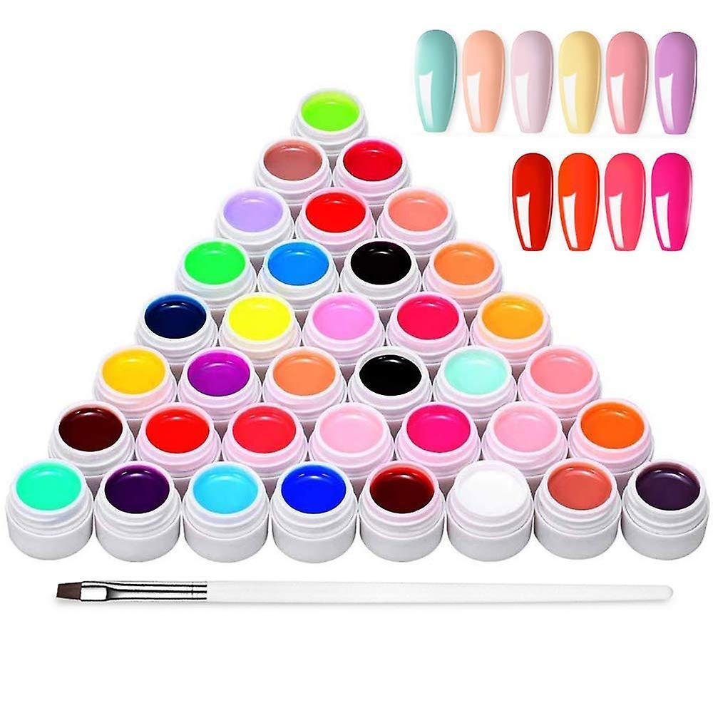 Nirvana 36 Colors Uv Color Gel, Uv Nails Set, Gel Colors For Nails, Nail Art Color Gel Set, Gel Nails Colors, Nail Polish Nails, Gel Nails For Nail Ar