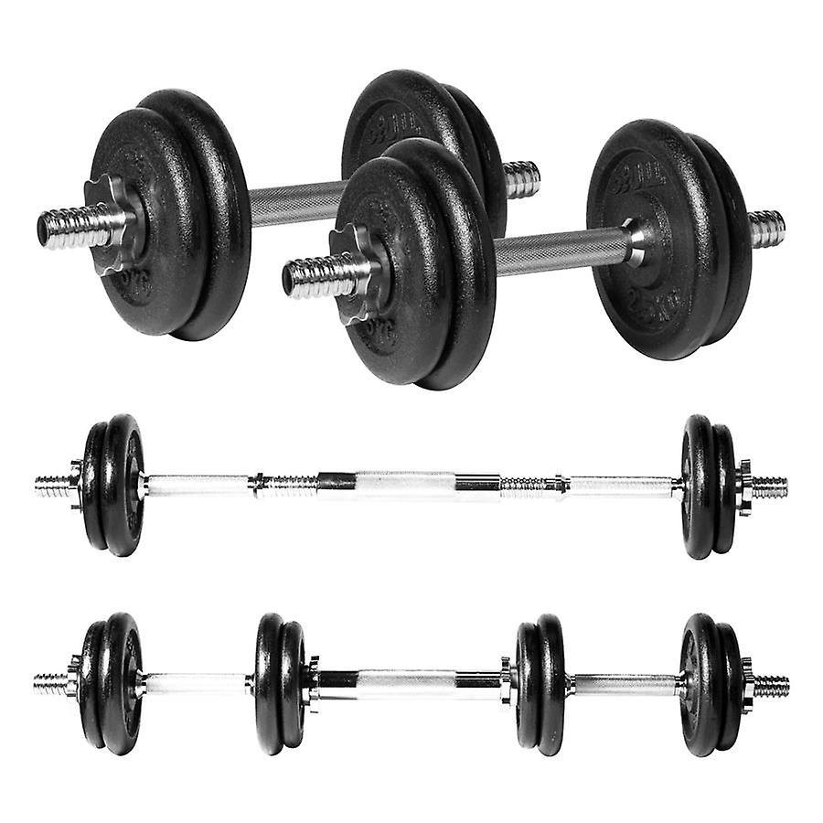 JLL Fitness JLL 20kg Cast Iron Dumbbell/Barbell Set