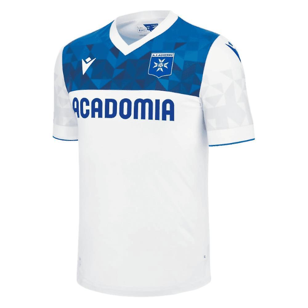 Macron 2023-2024 Auxerre Home Shirt White Medium Adults