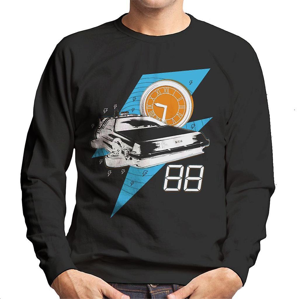 Back to the Future Delorean 88 Miles Per Hour Men's Sweatshirt Black Medium