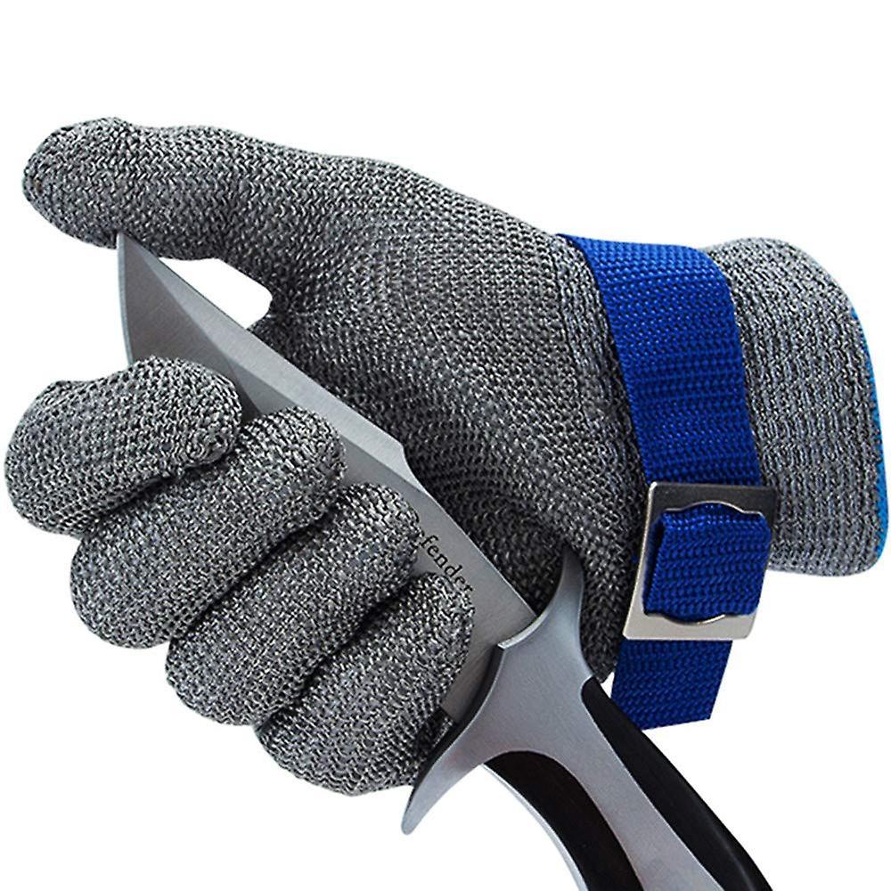 Xiti Level 9 Cut Resistant Butcher Glove - Stainless Steel Mesh with Durable, Rust-Proof Wire (M)