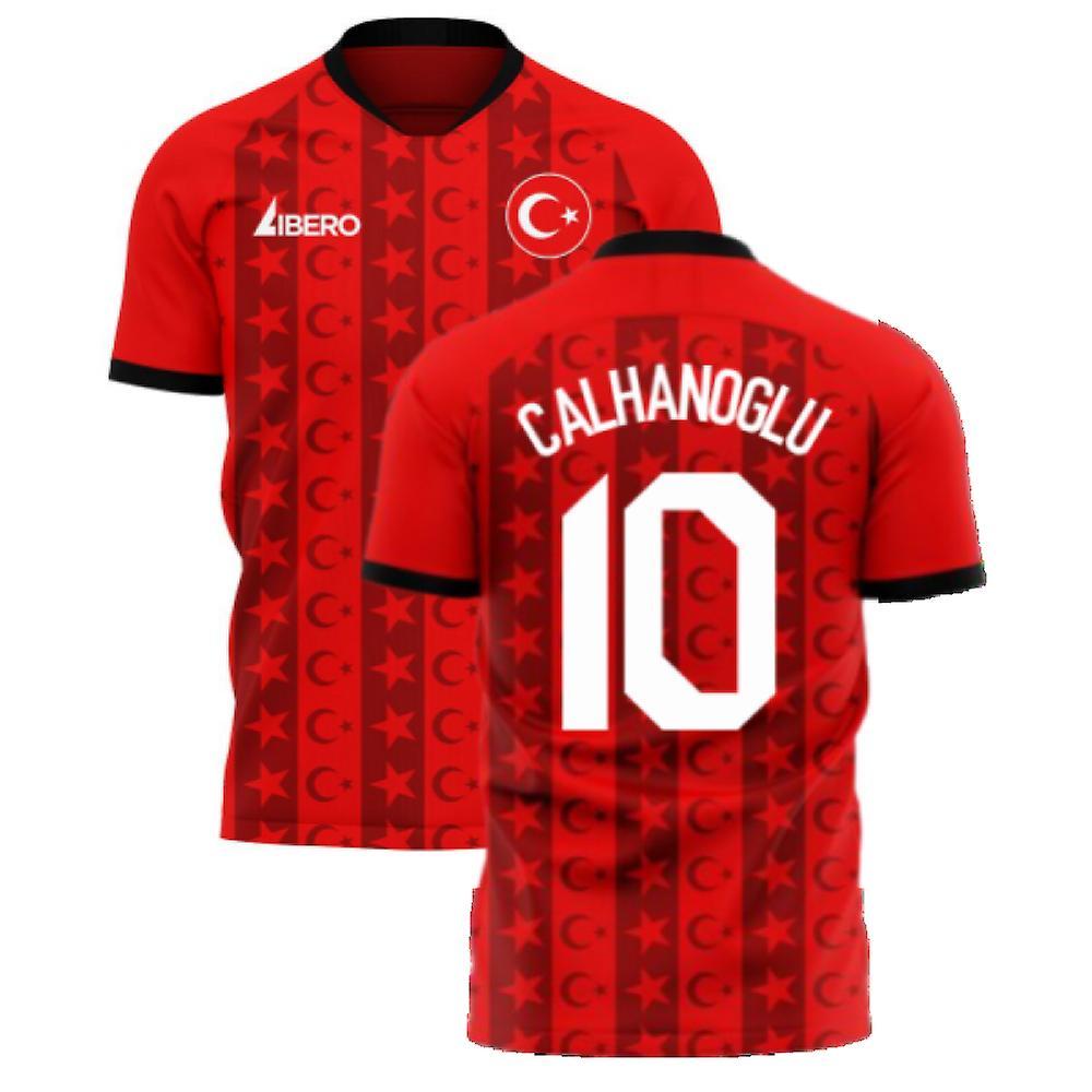 Libero Sportswear Turkey 2023-2024 Home Concept Football Kit (Libero) (CALHANOGLU 10) Red MB 5-6yrs (110-116cm)