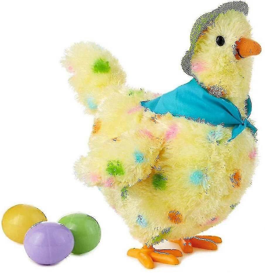 Zhiyi Hen The Eggs Laying Toy Plush Toy With Music Toy Doll