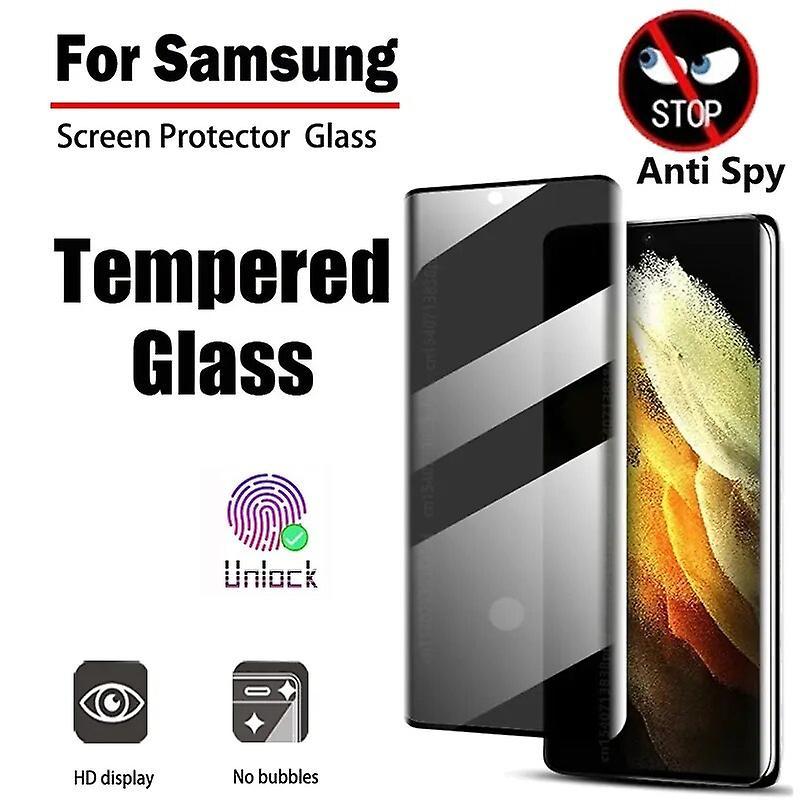 Jusch Privacy Tempered Glass Samsung Galaxy S21 Screen Protector Anti Spy Fingerprint unlocking