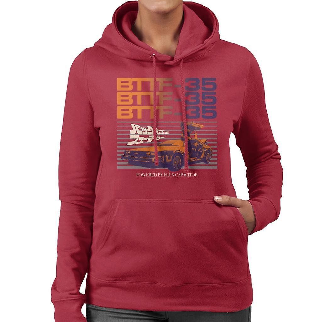 Back to the Future 35th Anniversary Flux Capacitor Women's Hooded Sweatshirt Cherry Red XX-Large