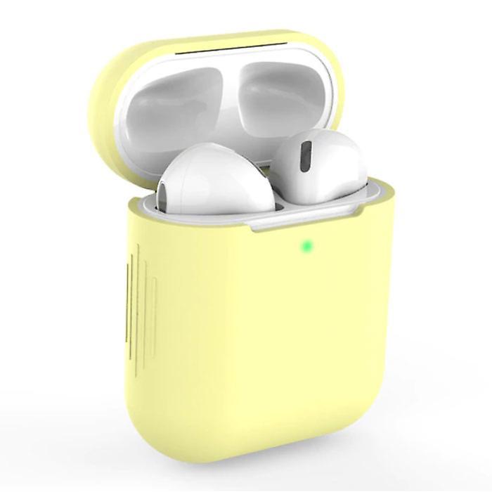 SIFREE Flexible Case for AirPods 1/2 - Silicone Skin AirPod Case Cover Flexible - Yellow