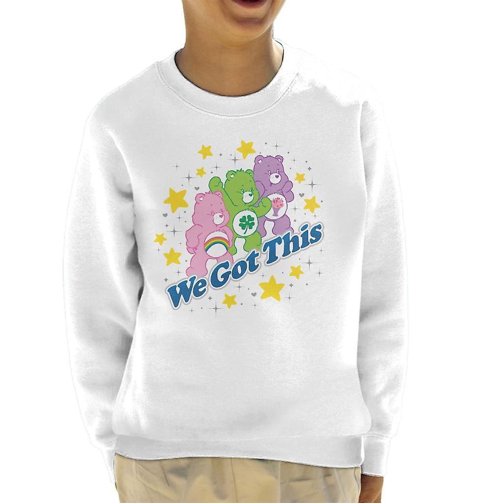 Care Bears Share Bear We Got This Kid's Sweatshirt White Medium (7-8 yrs)