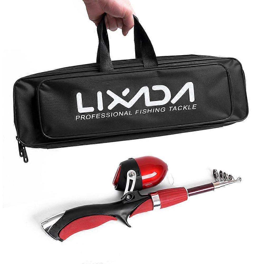 Lixada Portable 1.4m Telescopic Fishing Rod and Closed Fishing Reel Combo