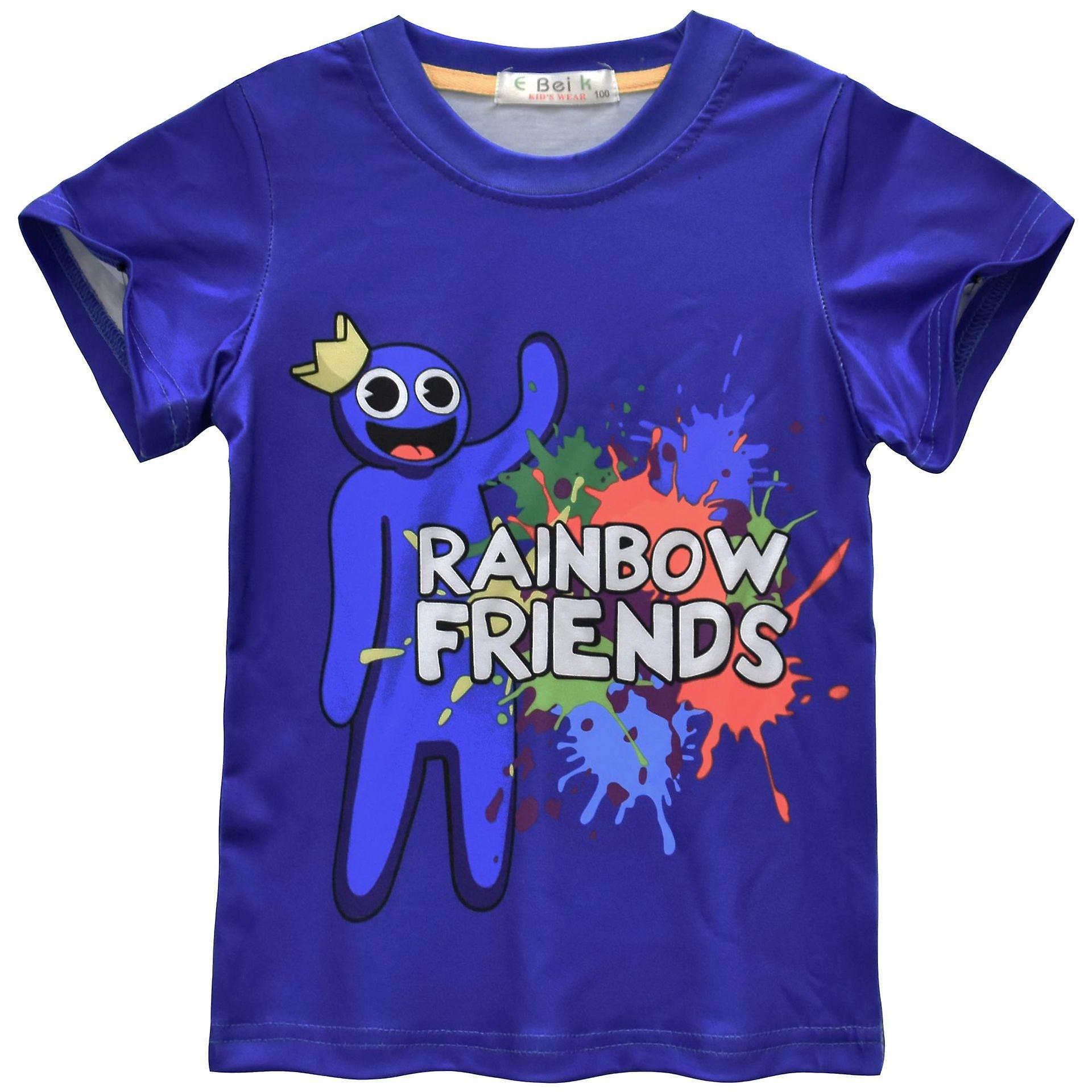 Shznv Rainbow Friends Roblox Rainbow Friends Short-sleeved Children's T-shirt Tops 120cm