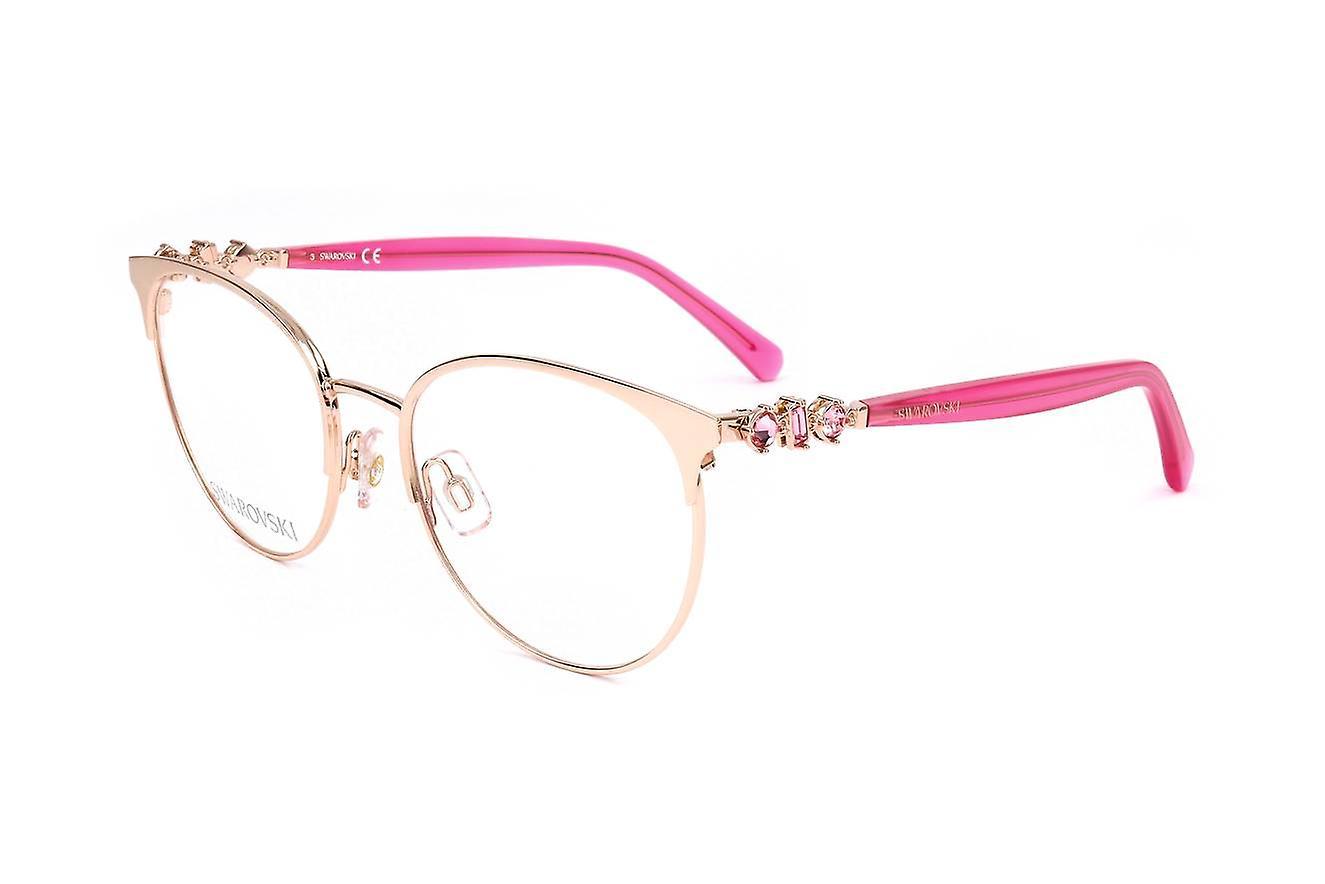 Eyewear Frames Swarovski SK5443 028 SHINY ROSE GOLD 52/18/ WOMAN Pink Gold 52 mm