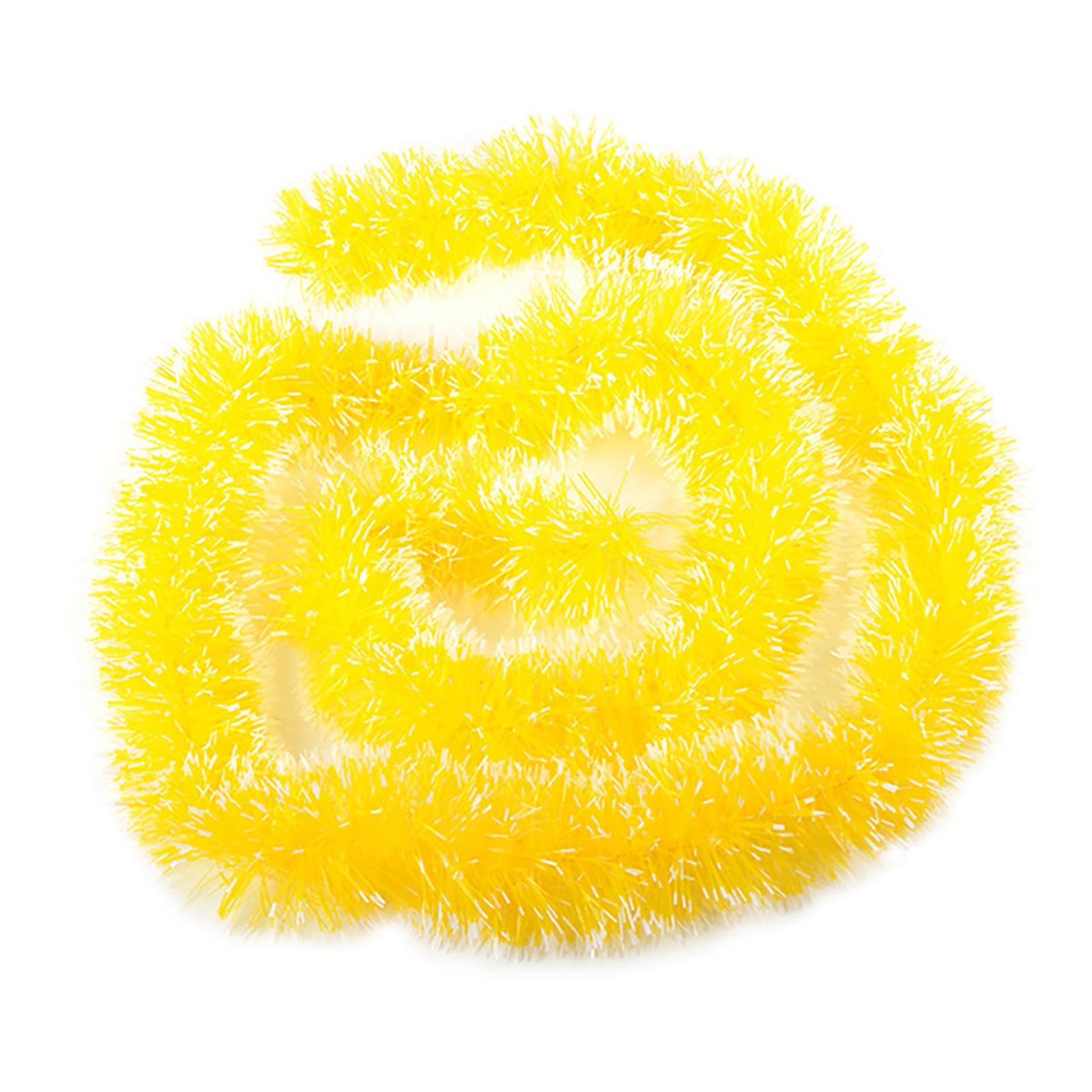 Haloppe Tinsel Luxury Festival PVC Tinsel Brush Garland Christmas Tree Decorations Yellow