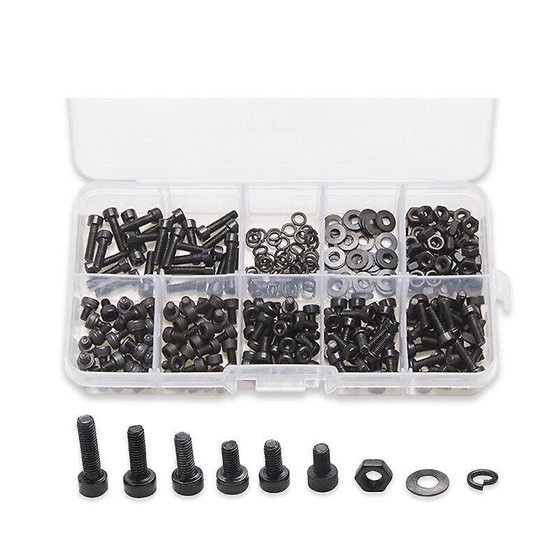 Slowmoose Carbon Steel Hexagon Bolts Nuts & Socket Head Screws Kits