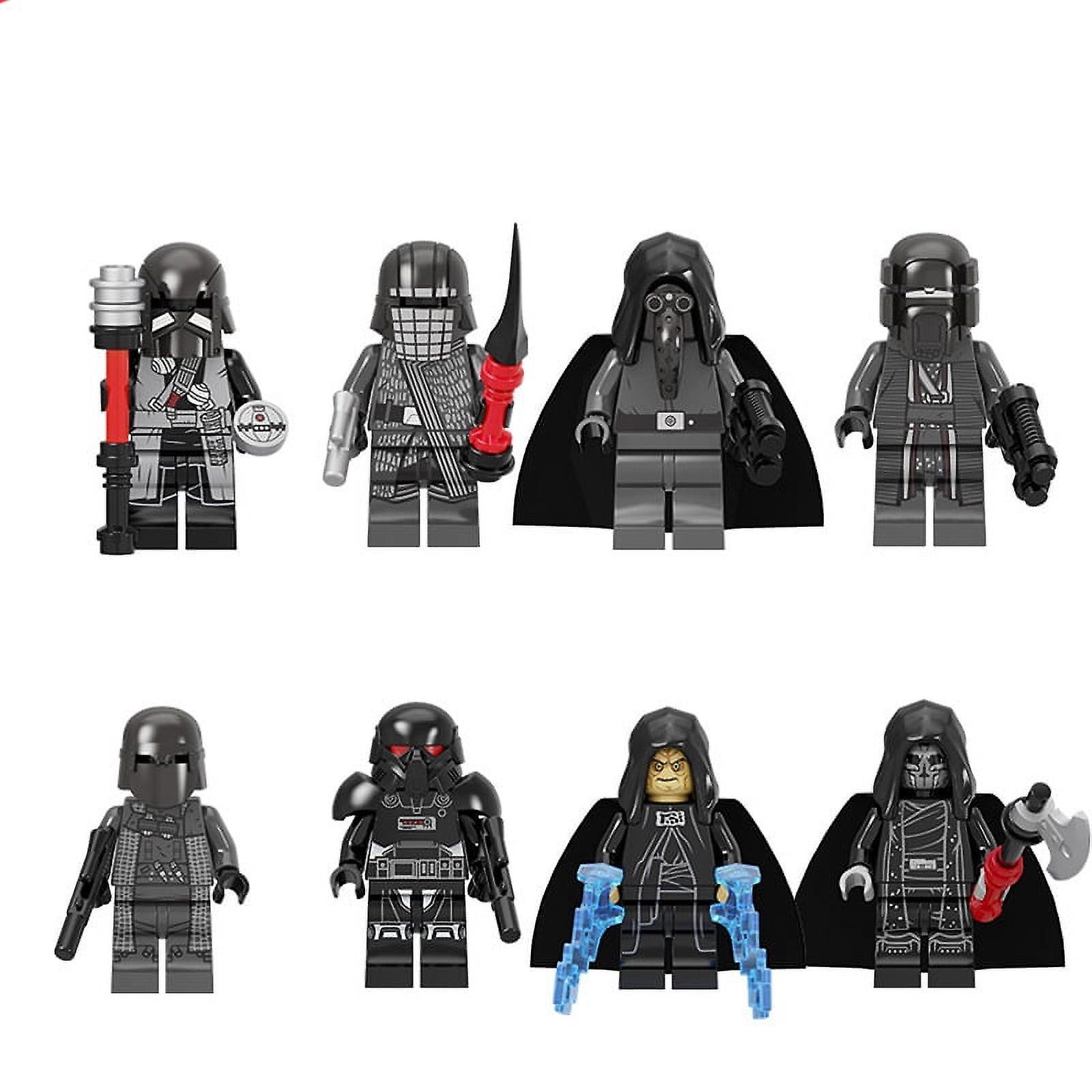 YM Studio Minifigure 8 Action Figures Black Series Assembling Block Toys