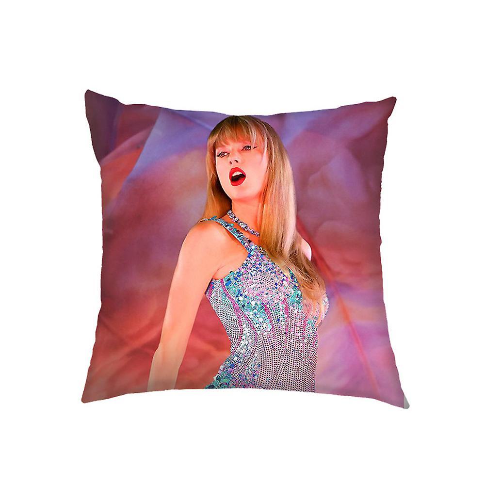 Bestdaily 2024 Taylor Swift Cushion Cover Throw Pillow Case Sofa Car Home Office Decorations Swiftie Fans Gifts 45x45 Cm A