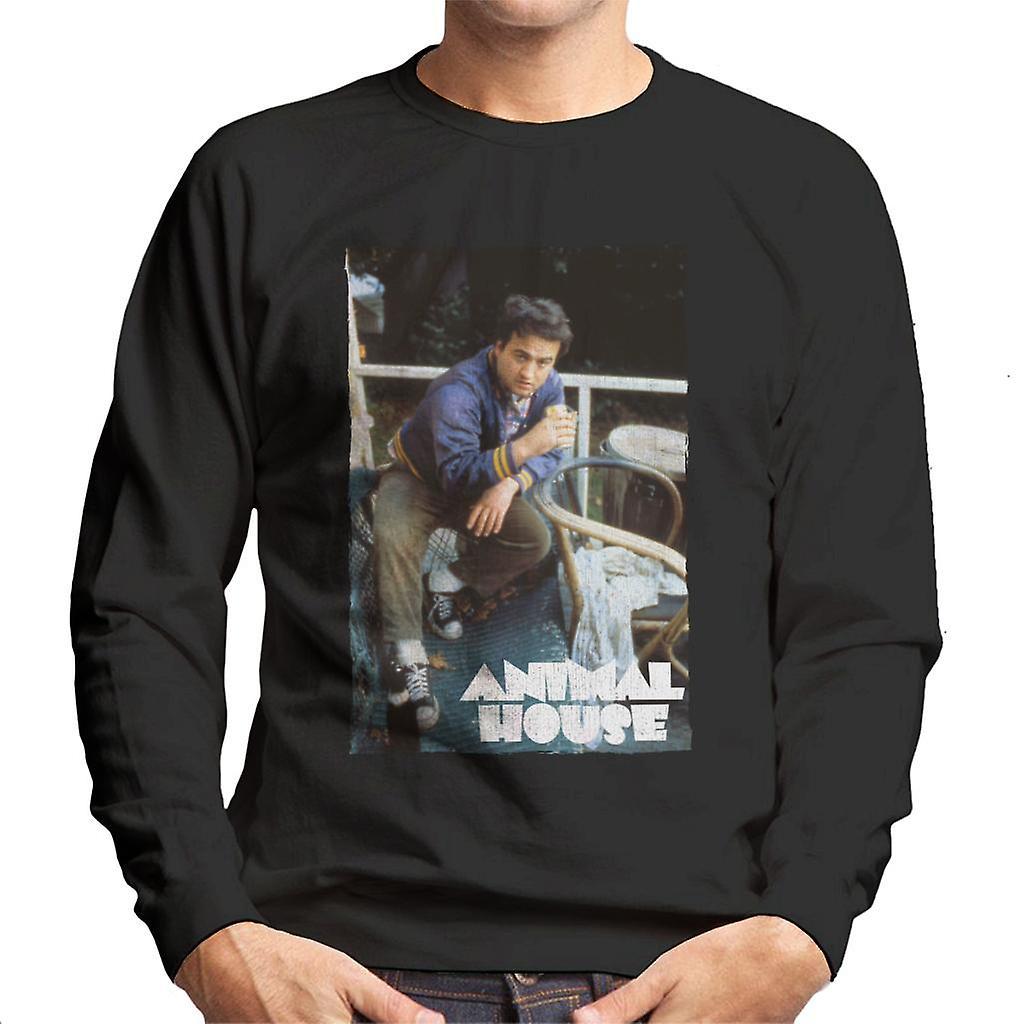 Animal House John Bluto Blutarsky Drinking Men's Sweatshirt Black Medium