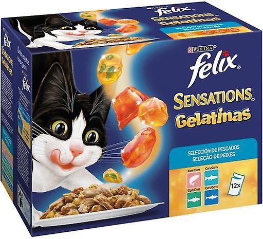 Purina Felix  Multipack Sensations Fish Selection Gelatines (Cats , Cat Food , Wet Food) 12x85g