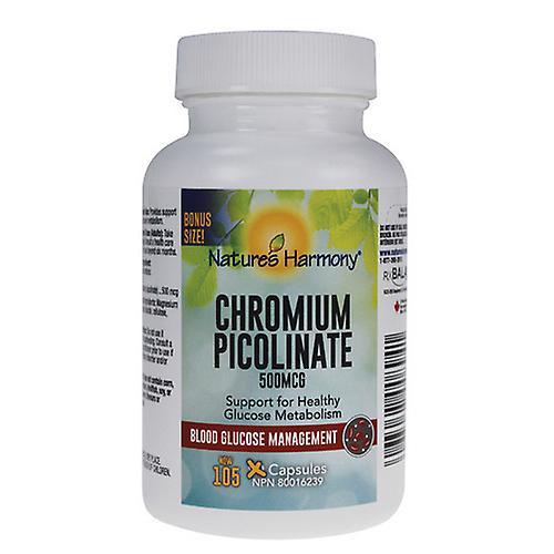 Natures Harmony Chromium Picolinate,500 Mcg ,105 Caps (Pack of 1)