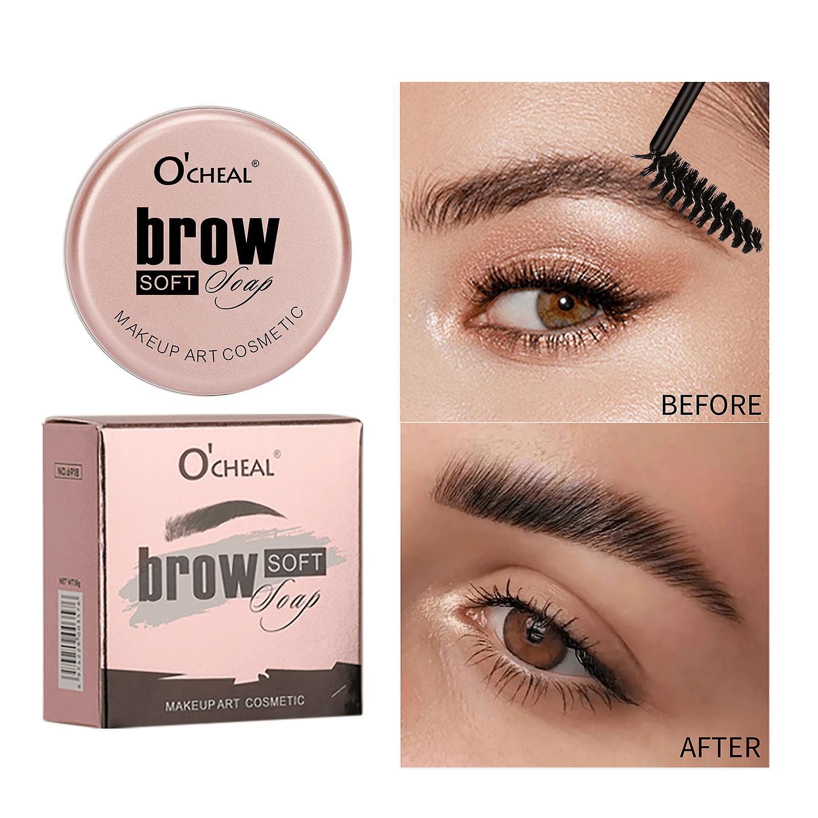 Frusde Soap Brows Kit, Eyebrow Freeze Styling Wax, Waterproof Long-lasting Eyebrows Enhancer Shaping Clear Tint Gel, Eye Brow Makeup Balm Pomade Co...