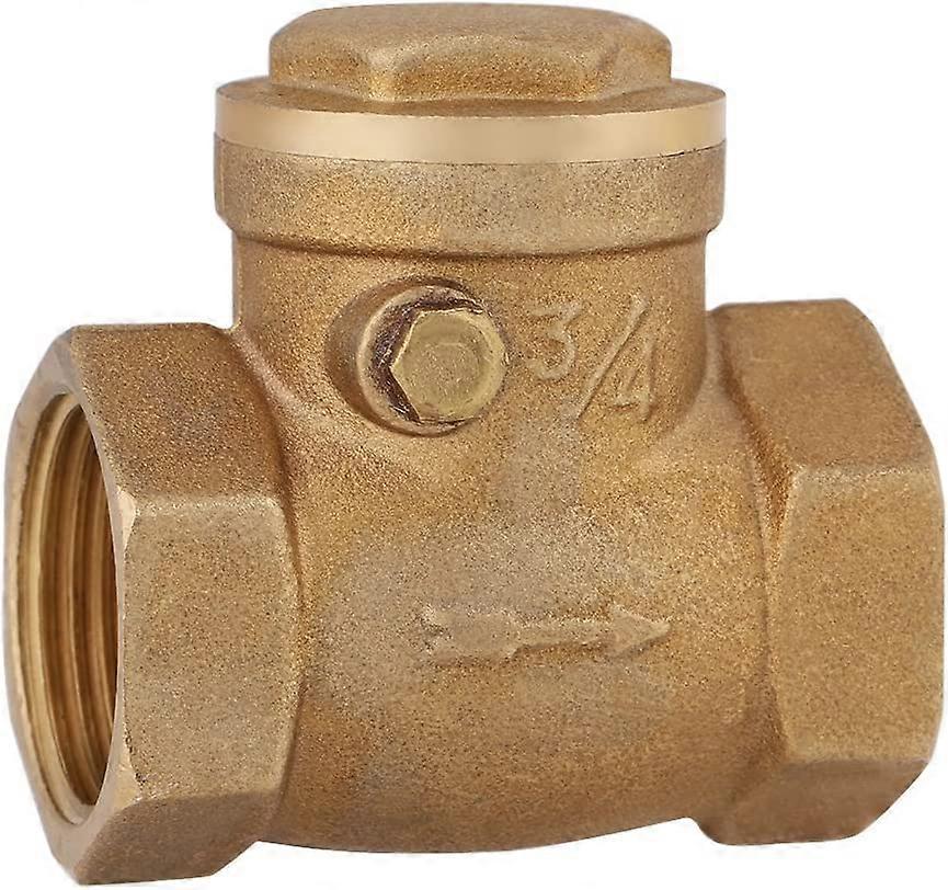 Shindat Check Valve, Swing Check Valve DN20 232PSI 3/4 Female Brass Water Check Valve One Way Thread Non Return Check Valve to Prevent Water Backflow