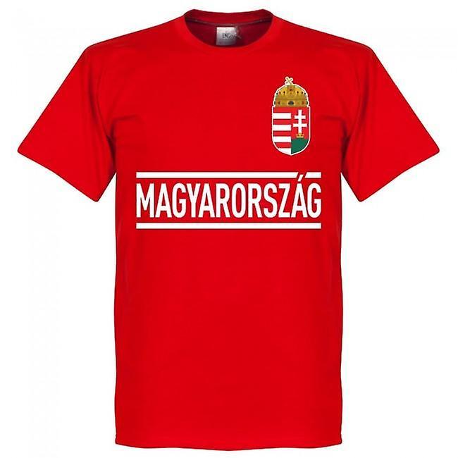 Soccer Tees Hungary Team Football T-Shirt - Red M