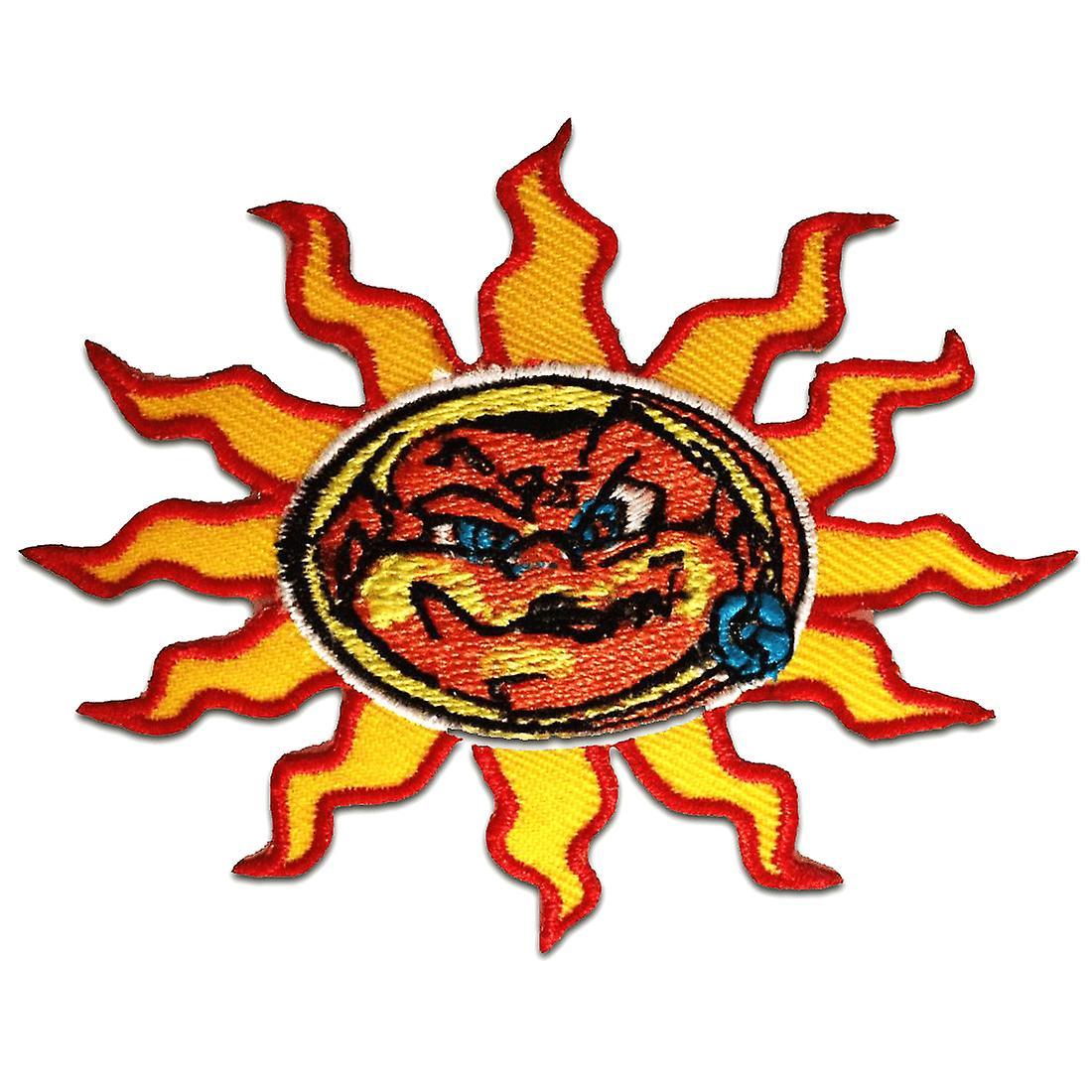 Catch the Patch Patch / Iron-on Patch - Sun Tattoo - Yellow - 7.4 x 6.3 cm - Applique Patch