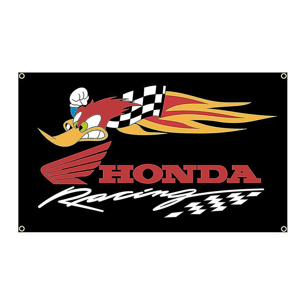 Exsha 90x150cm Honda Red Wings Flag Polyester Printed Car Game Banner Garage Or Outdoor For Decoration 4 Holes In 4 Corners1 120 x 180cm