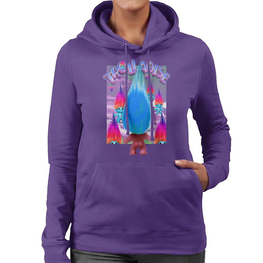 Trolls Trolladise Women's Hooded Sweatshirt Purple Large