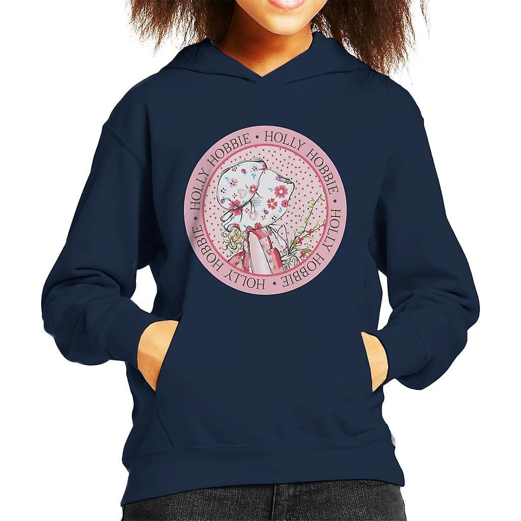 Holly Hobbie Circle Kid's Hooded Sweatshirt Navy Blue Large (9-11 yrs)