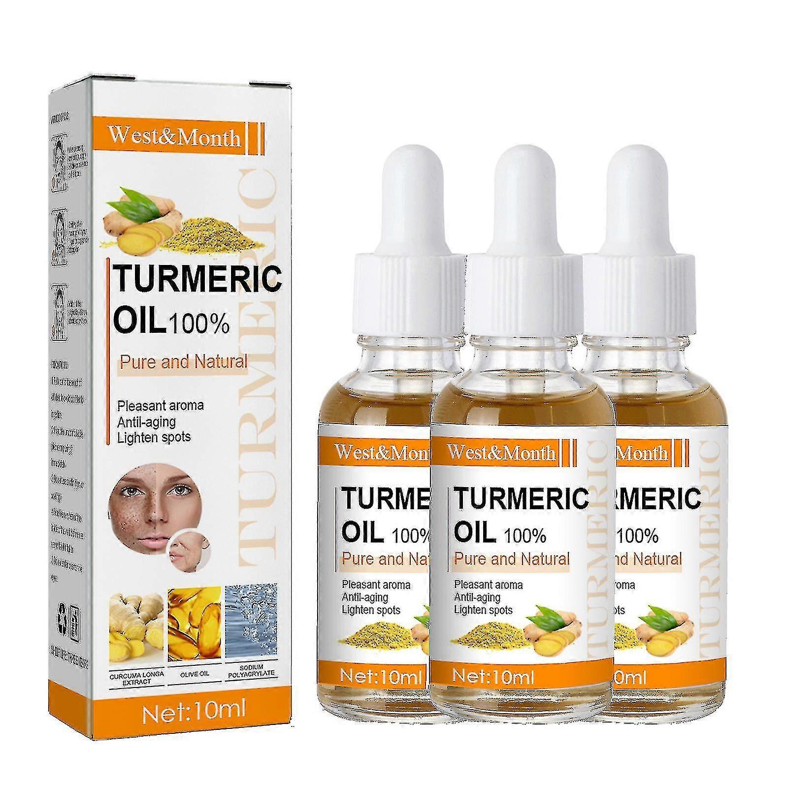 Zhiyi Turmeric Serum for Face Dark Spot Corrector, Face Skin Reduces Hyperpigmentation, Age Spots, Sun Spot, Improve Skin Tone 3pcs